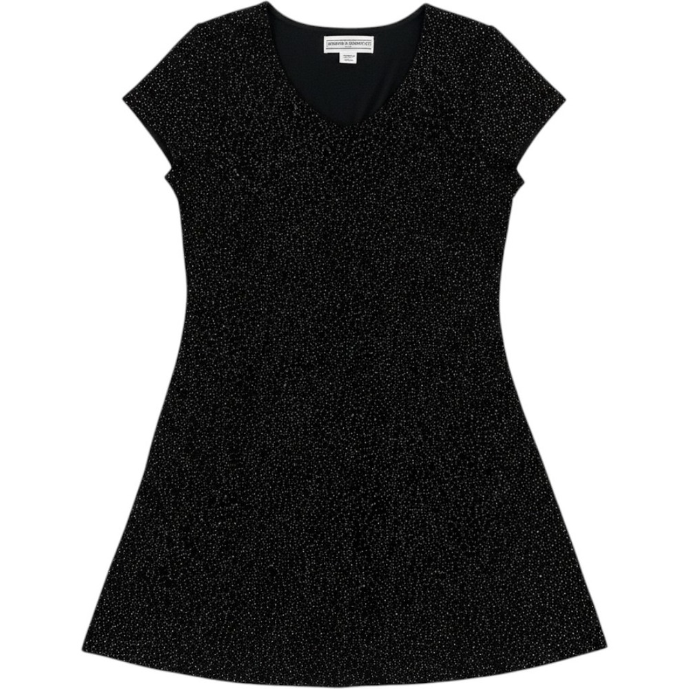 Jessica Howard Dress Size 6‎ Vintage 90s Glitter Sparkle Black Mini Dress